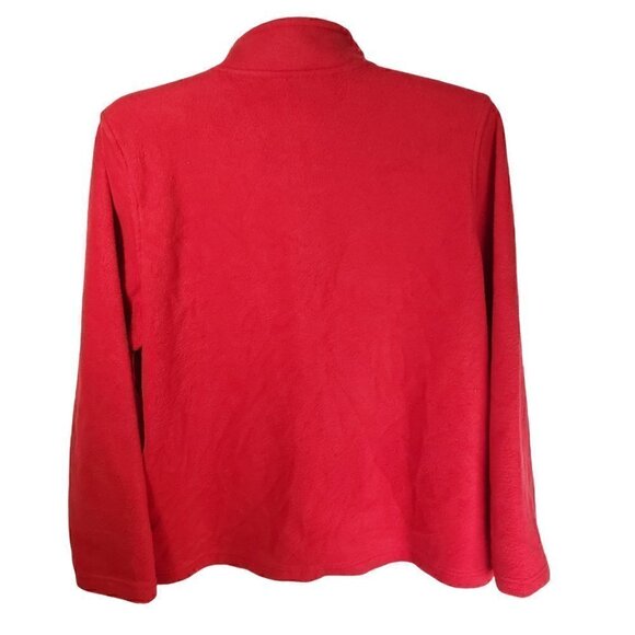 Northern Reflections Red Fleece embroidered Jacket - Picture 7 of 7